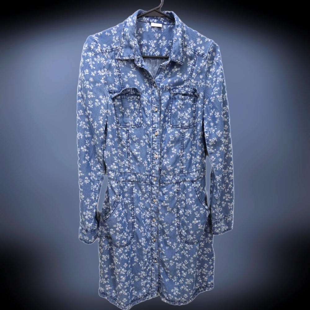 Lascana denim button-down dress mid length size S